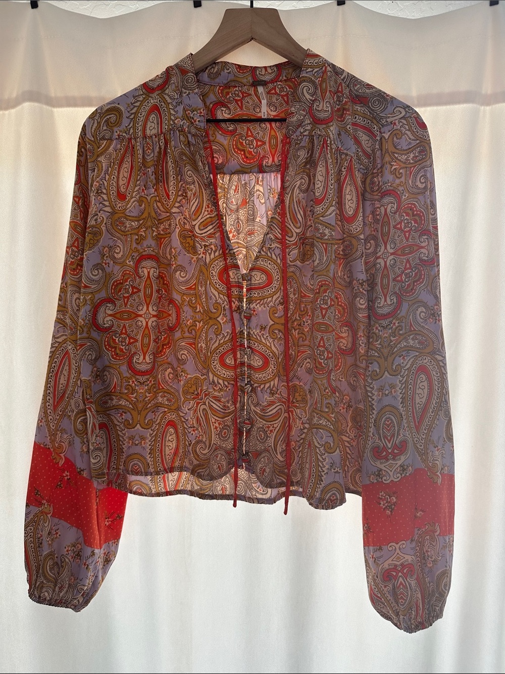Free People Beautiful Day Paisley Print Blouse